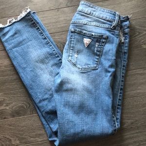 Guess Distressed Patchwork Skinny Jean